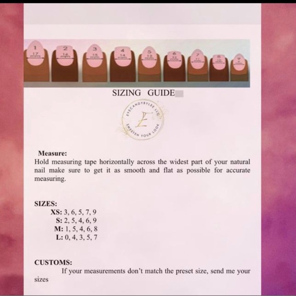 Nail Sizing Guide - Picture 1 of 1